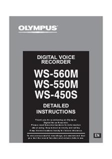 Olympus WS 550 M manual. Camera Instructions.